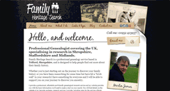 Desktop Screenshot of familyheritagesearch.co.uk
